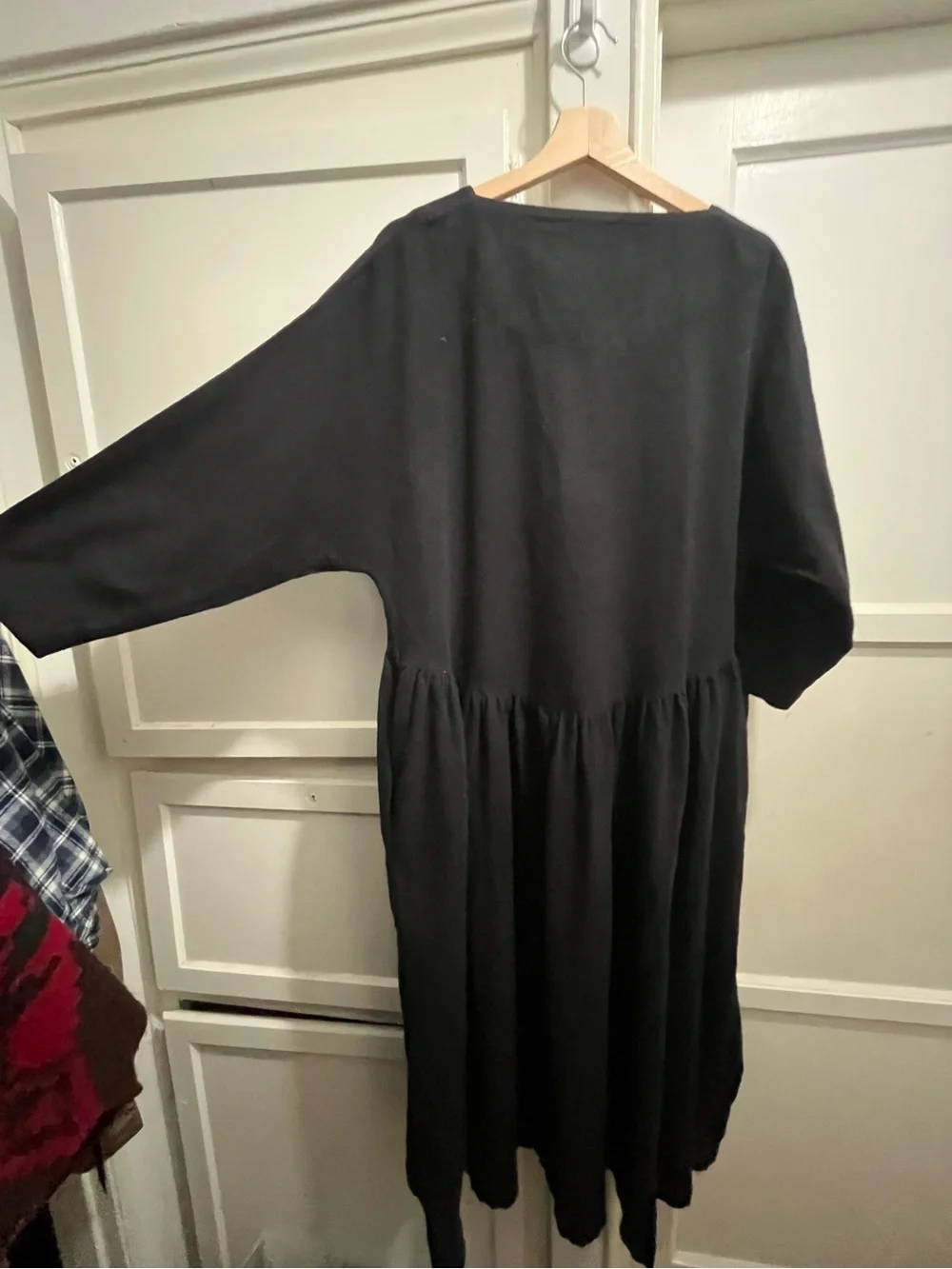 Black Crane cotton flannel tradi dress in black size XS - Picture 7 of 16